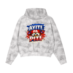 Dirty Washed Zip-Up Fleece Hoodie