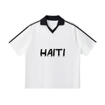Contrast Collar Striped Soccer Jersey