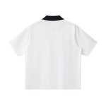 Contrast Collar Striped Soccer Jersey