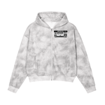 Dirty Washed Zip-Up Fleece Hoodie