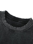 Snow Washed Frayed Hem Tank Top